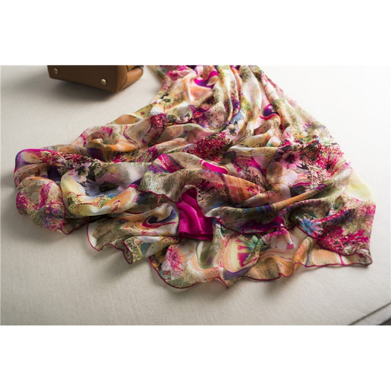 New 2019 Real 100%Silk Dress Women Natural Silk High Quality Elegant Holiday Beach dress Long Print Sleeveless Free Shipping